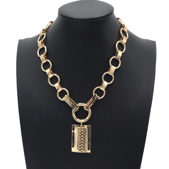 Dannijo Elisa Gold Tone Pendant Necklace Rachel Zoe Box Of Style - Picture 2 of 8